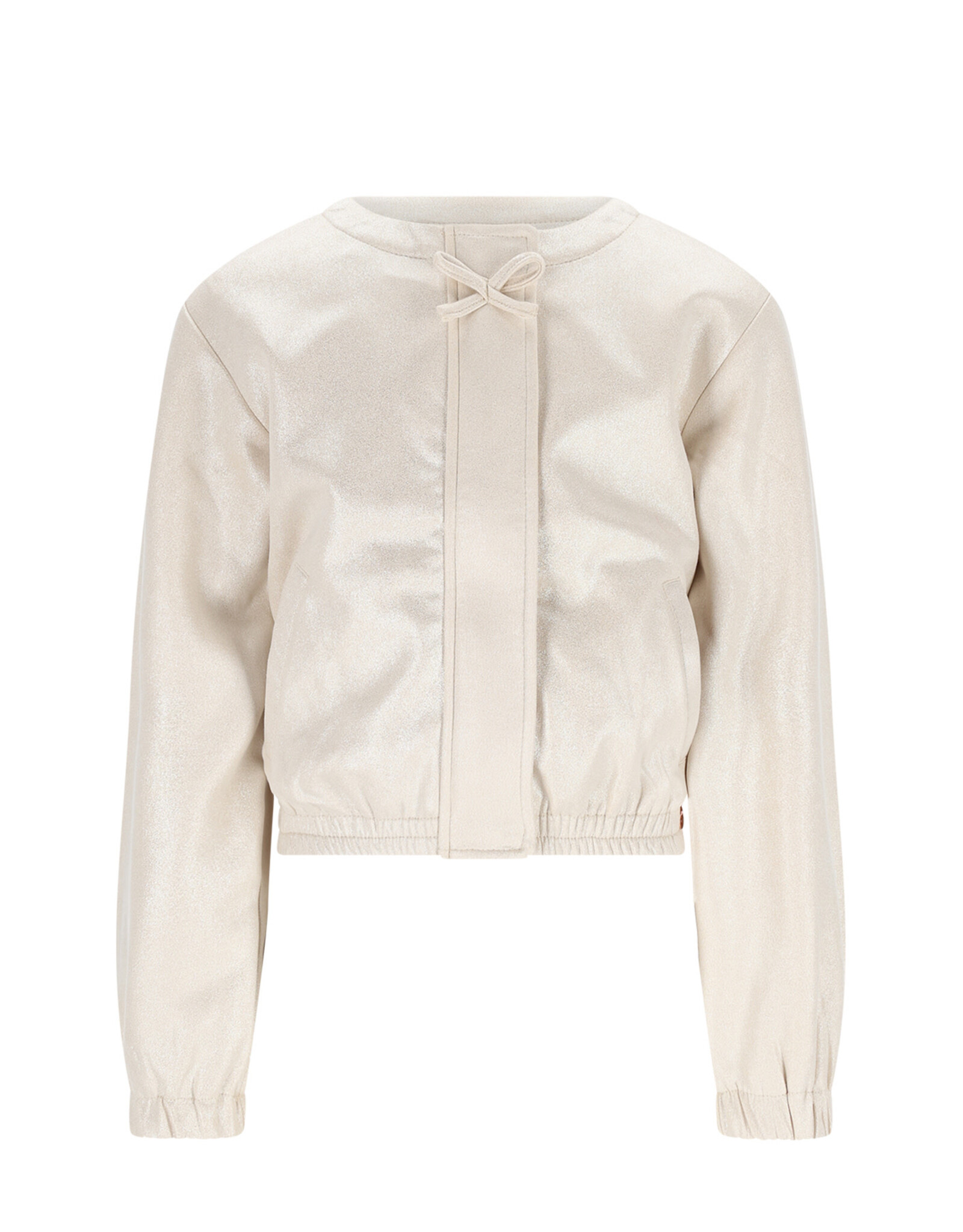 Nono Door Foil Coated Fake Suede Jacket Pearled Ivory