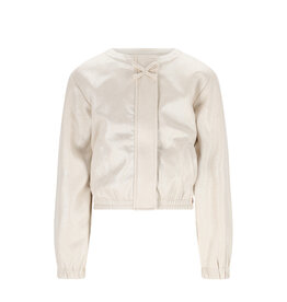 Nono Door Foil Coated Fake Suede Jacket Pearled Ivory