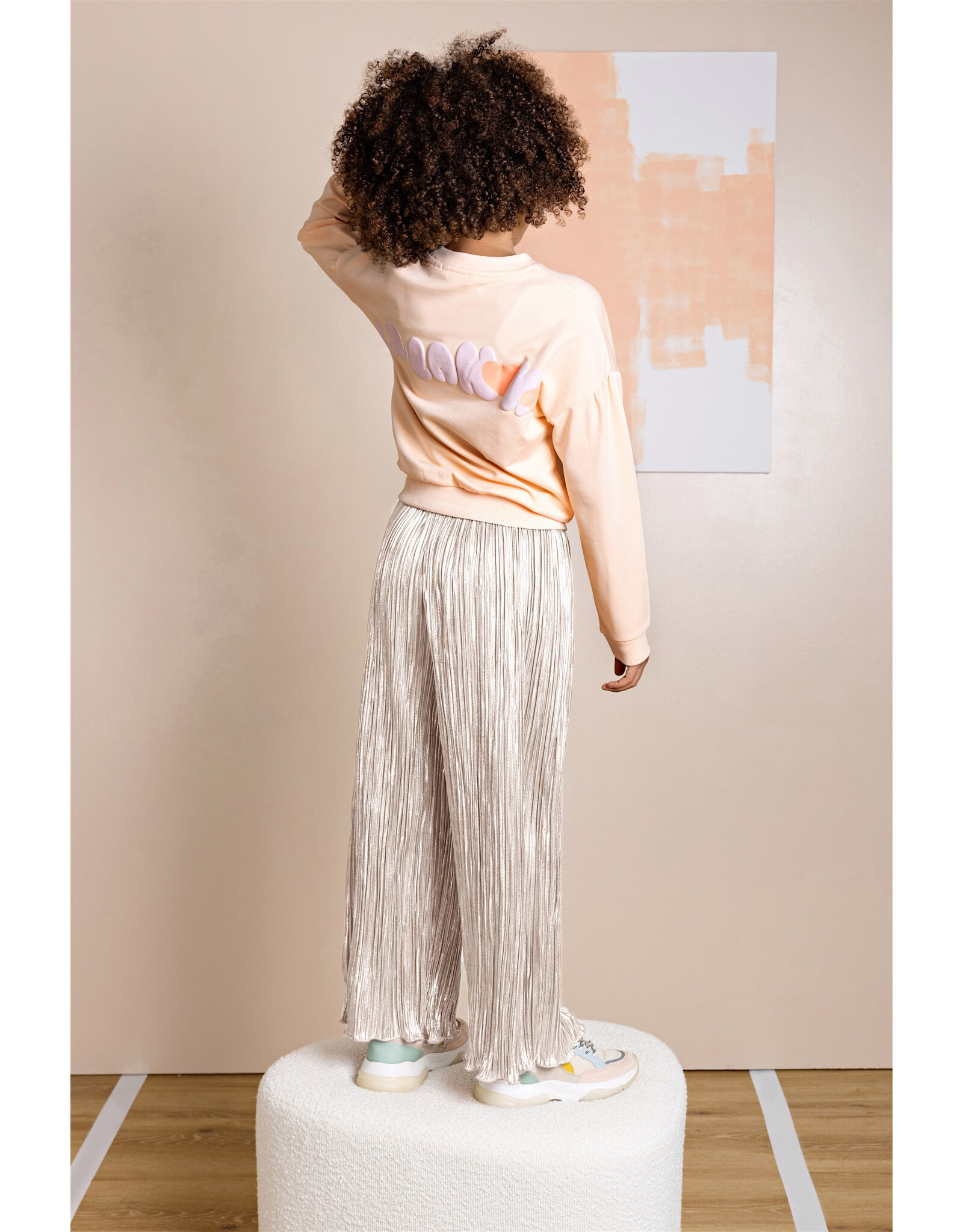 Nono Kamis Sweater with Puffprint Light Peach