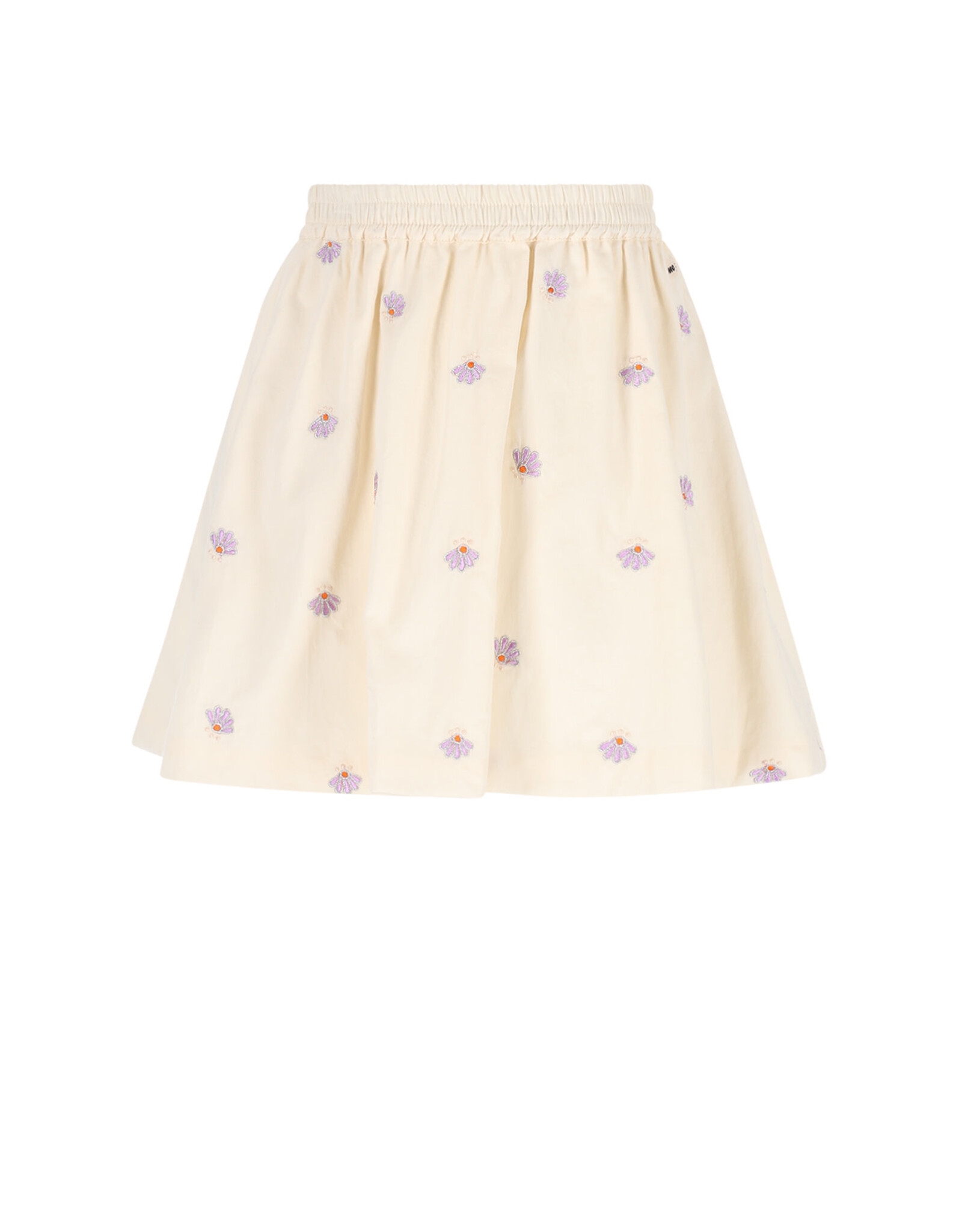 Nono Ninu Embroidered Poplin Skirt Warm Grey