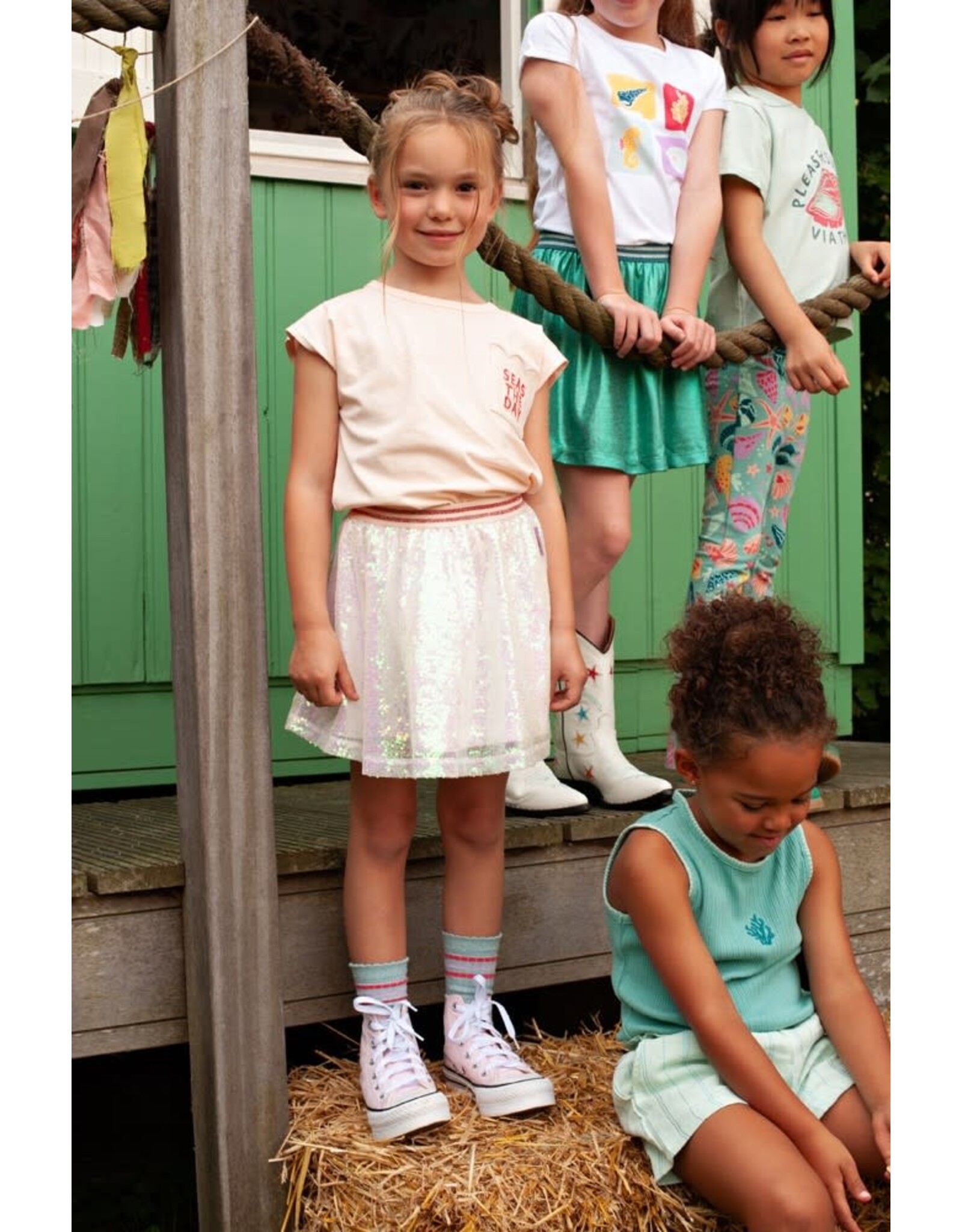 Jubel Pailetten rok - Lazy Lagoon l.Roze