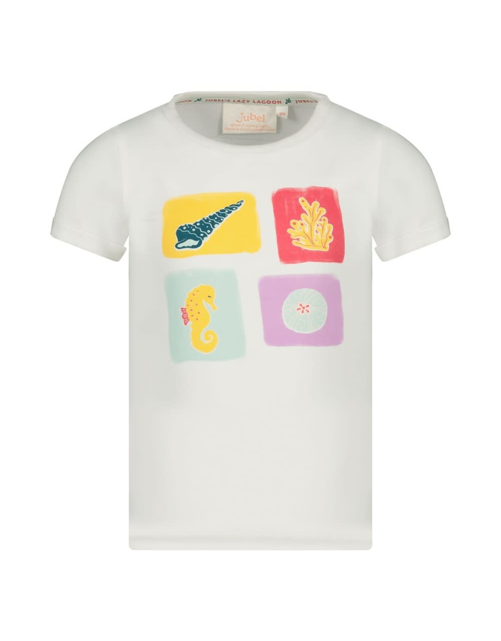 Jubel T-shirt - Lazy Lagoon Wit