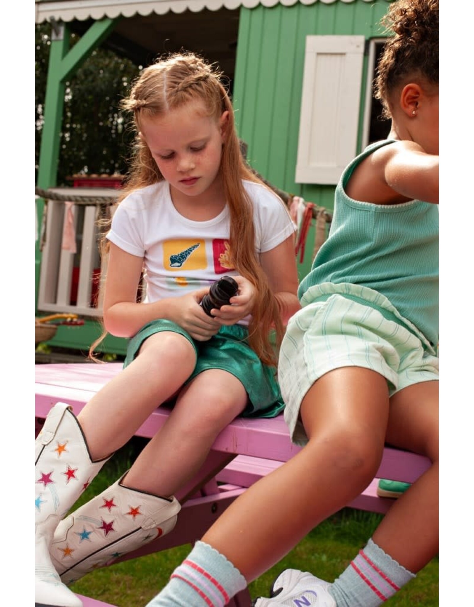 Jubel T-shirt - Lazy Lagoon Wit