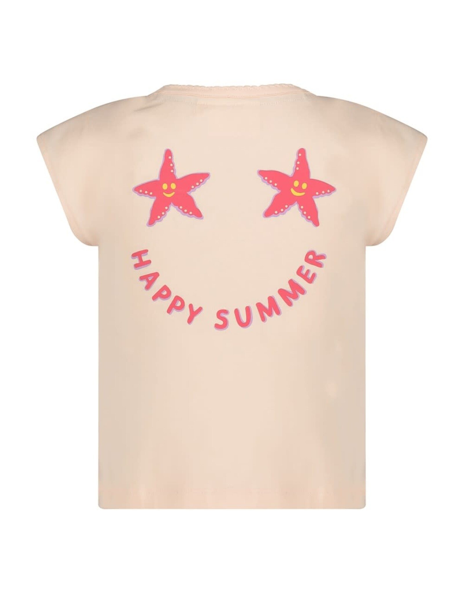 Jubel T-shirt met backprint - Lazy Lagoon l.Roze