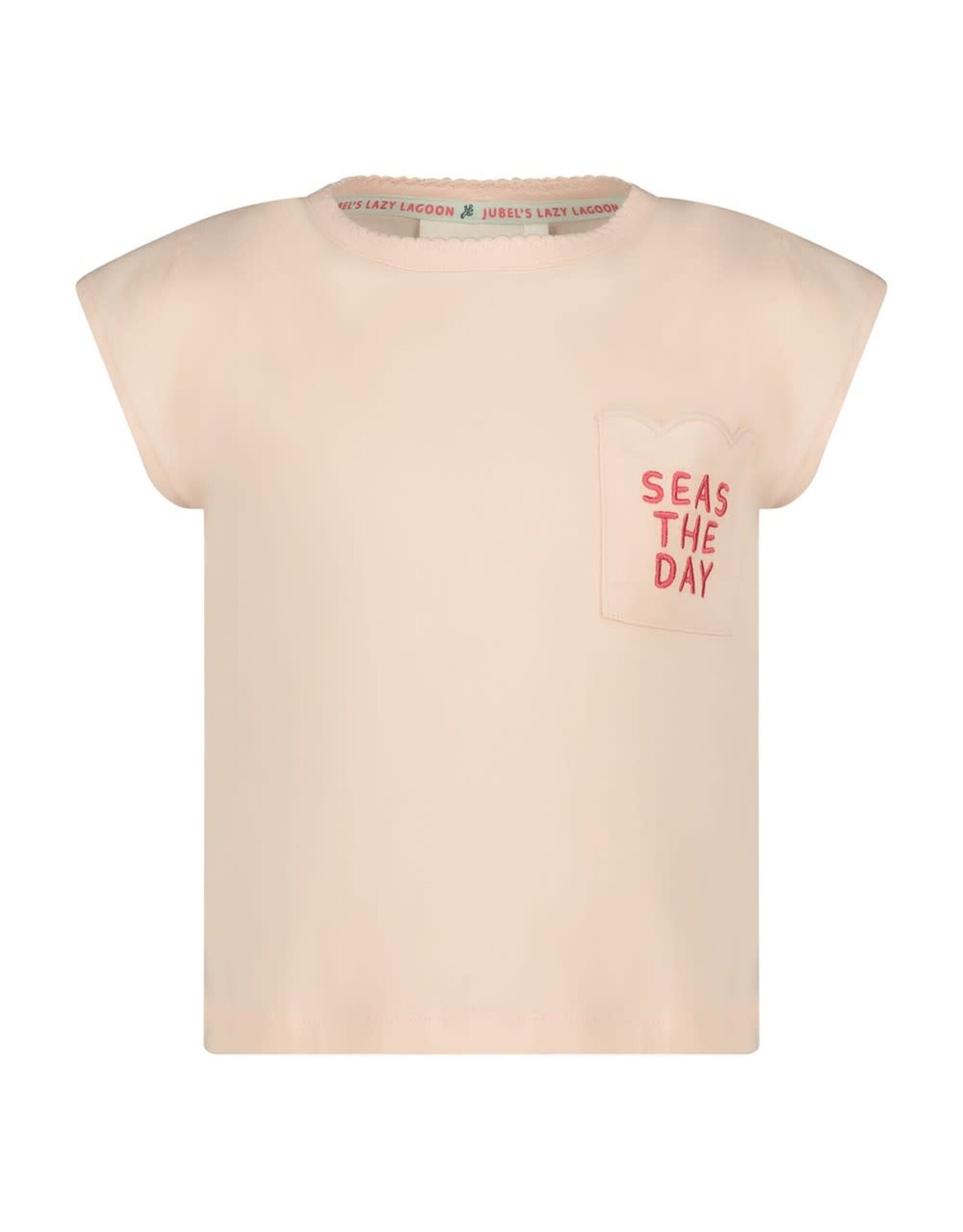 Jubel T-shirt met backprint - Lazy Lagoon l.Roze