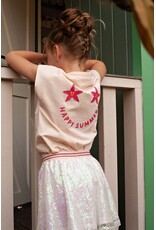 Jubel T-shirt met backprint - Lazy Lagoon l.Roze