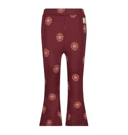 Jubel Flared broek AOP - Salsa Sunset Bordeaux