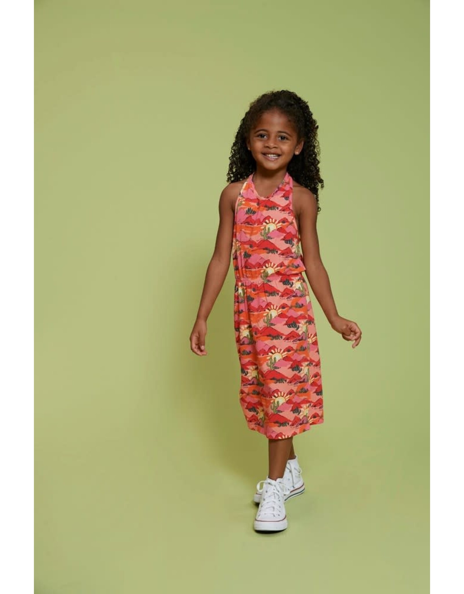 Jubel Jurk AOP - Salsa Sunset Zalm