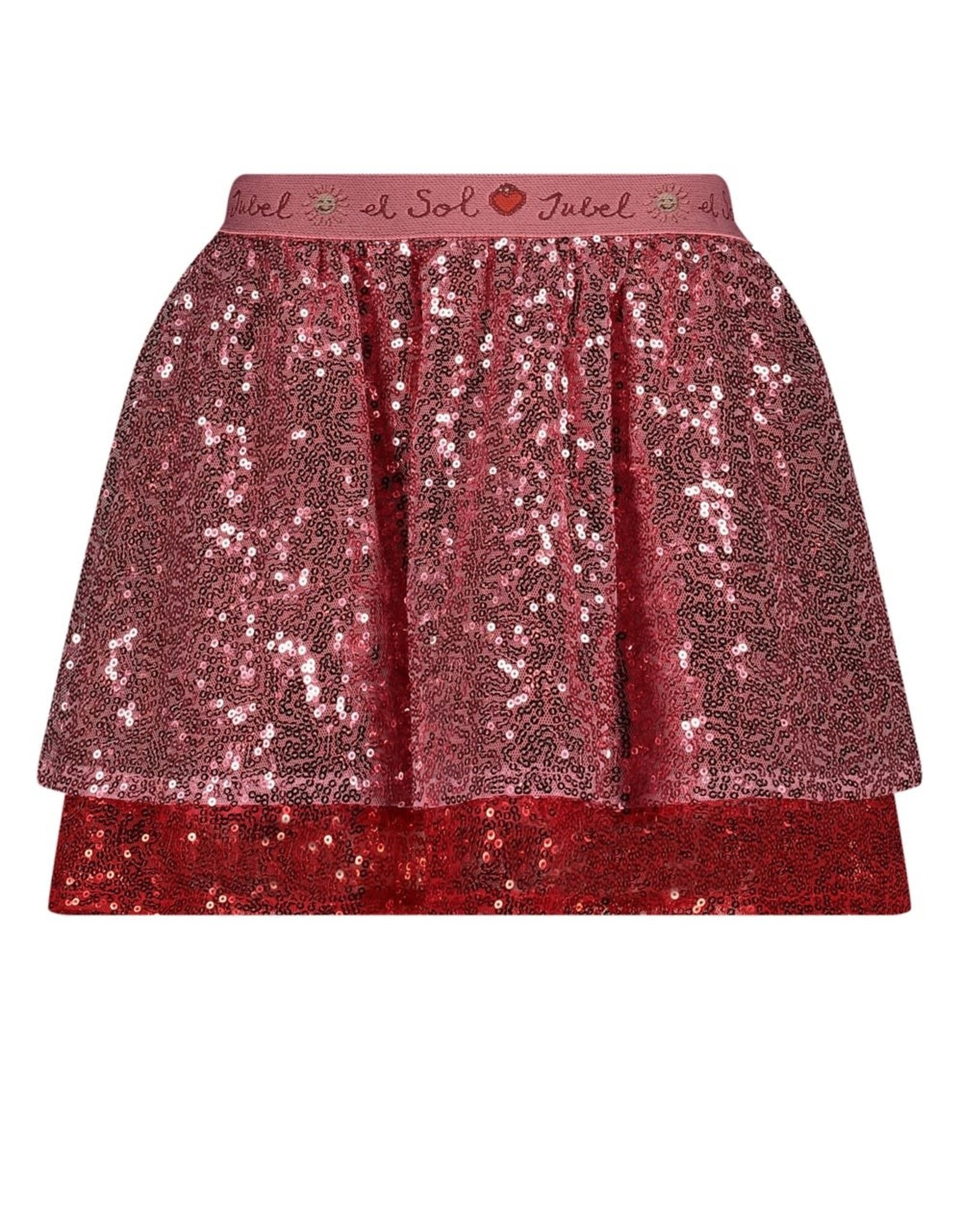 Jubel Pailetten rok - Salsa Sunset Roze
