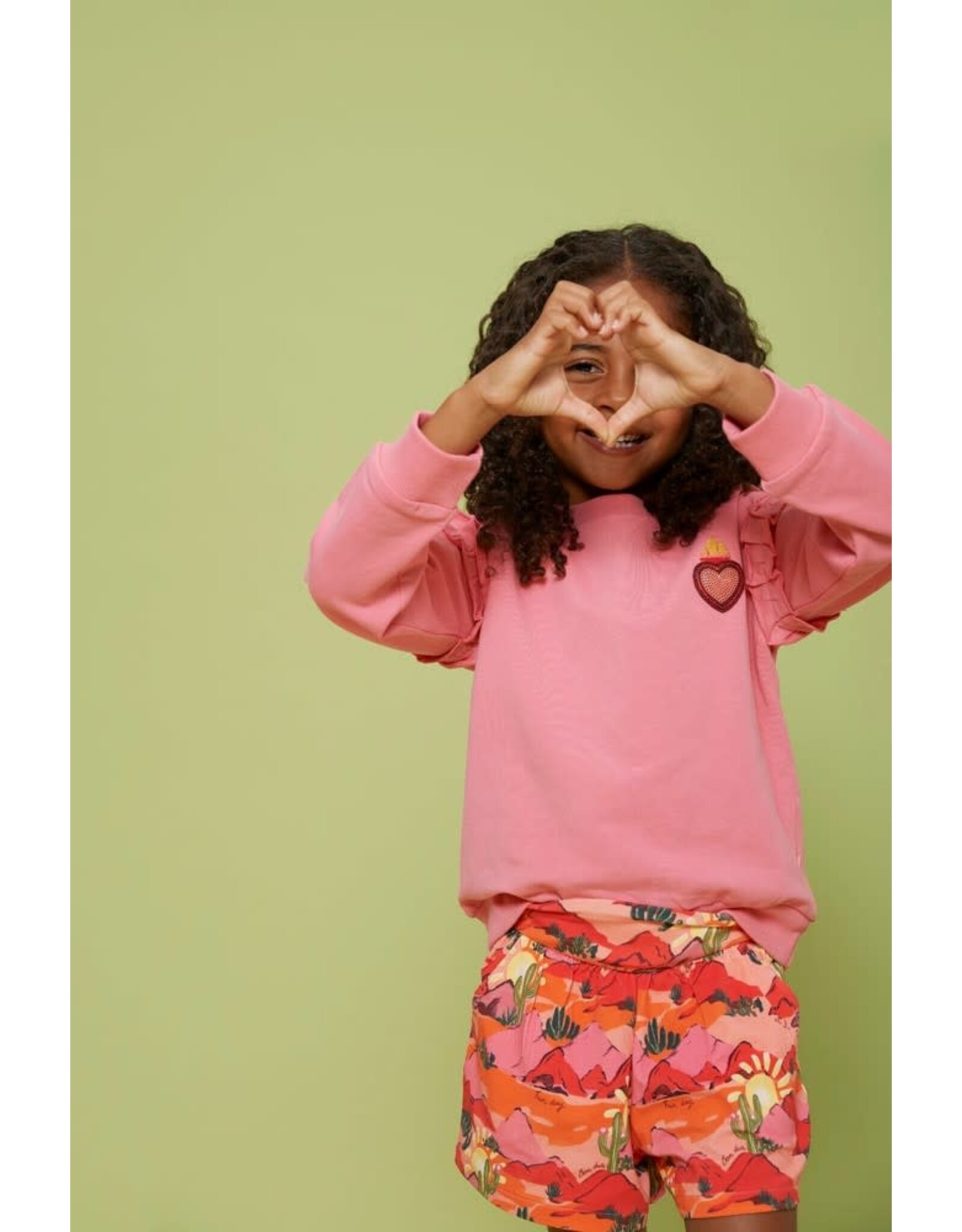 Jubel Short AOP - Salsa Sunset Zalm