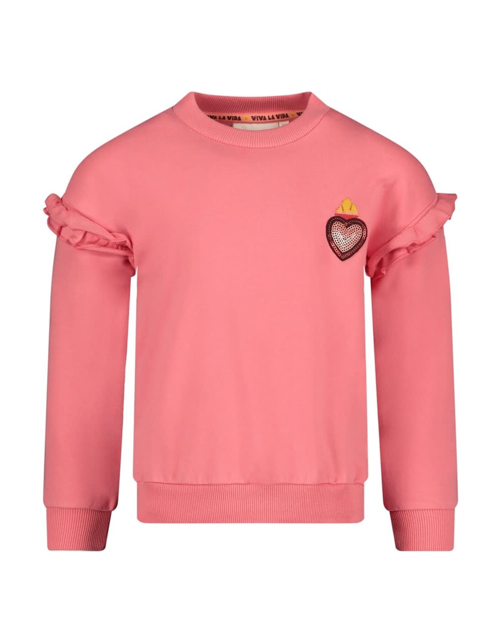 Jubel Sweater met backprint - Salsa Sunset Roze
