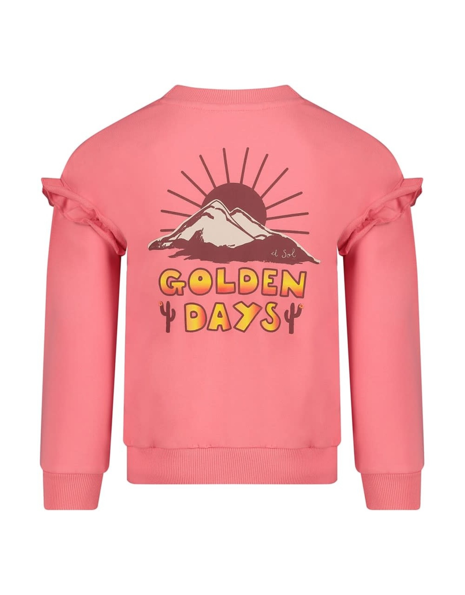 Jubel Sweater met backprint - Salsa Sunset Roze