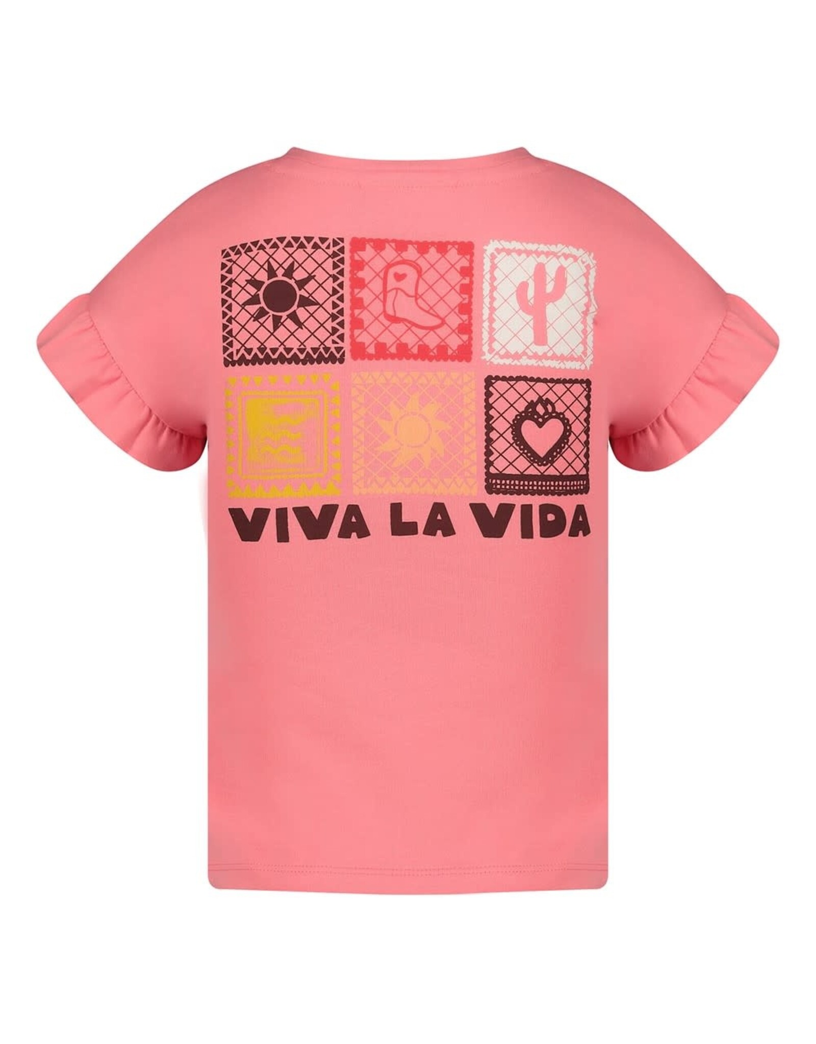 Jubel T-shirt met backprint - Salsa Sunset Roze