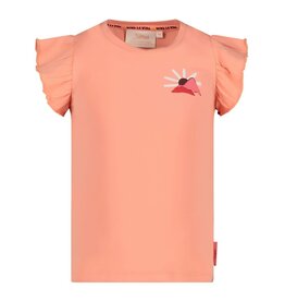 Jubel T-shirt met backprint - Salsa Sunset Zalm