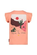 Jubel T-shirt met backprint - Salsa Sunset Zalm