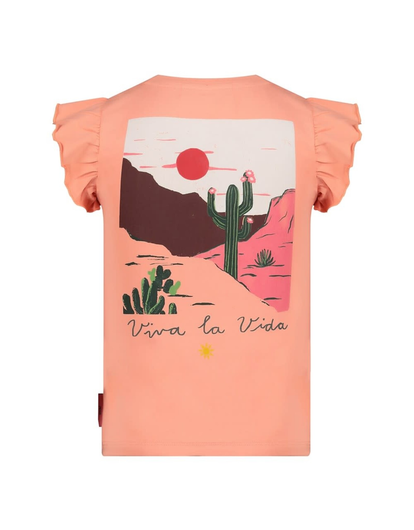 Jubel T-shirt met backprint - Salsa Sunset Zalm