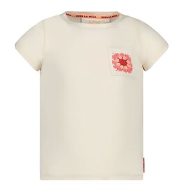 Jubel T-shirt met crochet zakje - Salsa Sunset Offwhite