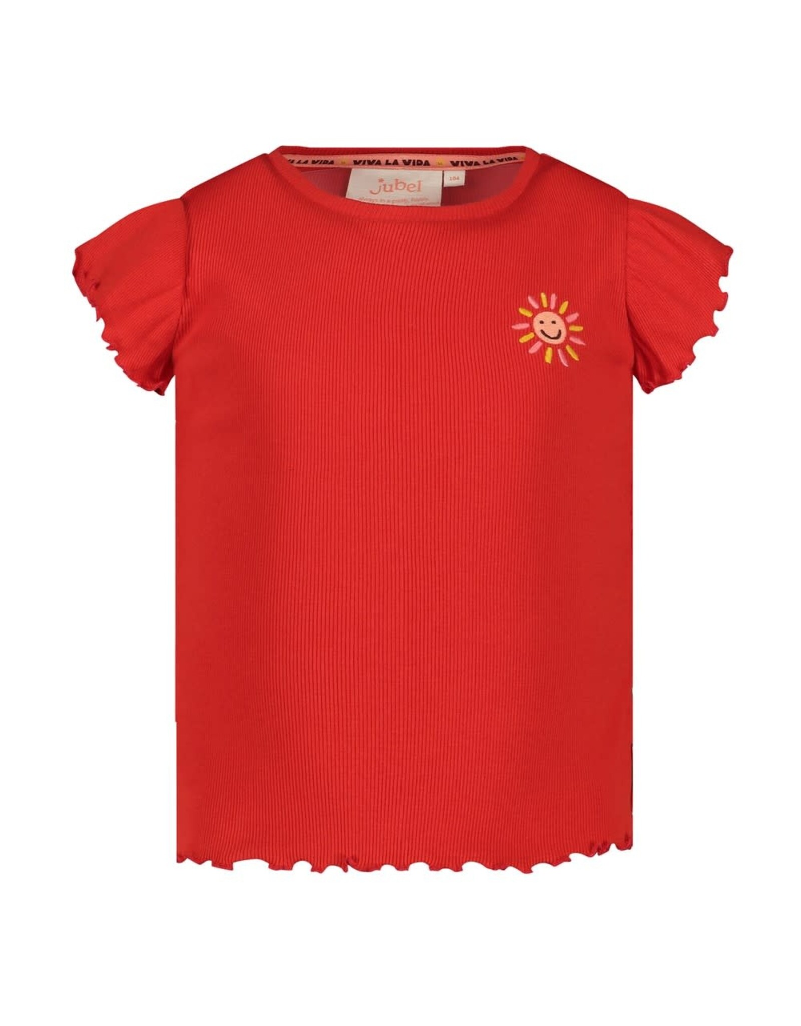 Jubel T-shirt rib - Salsa Sunset Rood