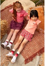 Jubel Short streep seersucker - Salsa Sunset Zalm