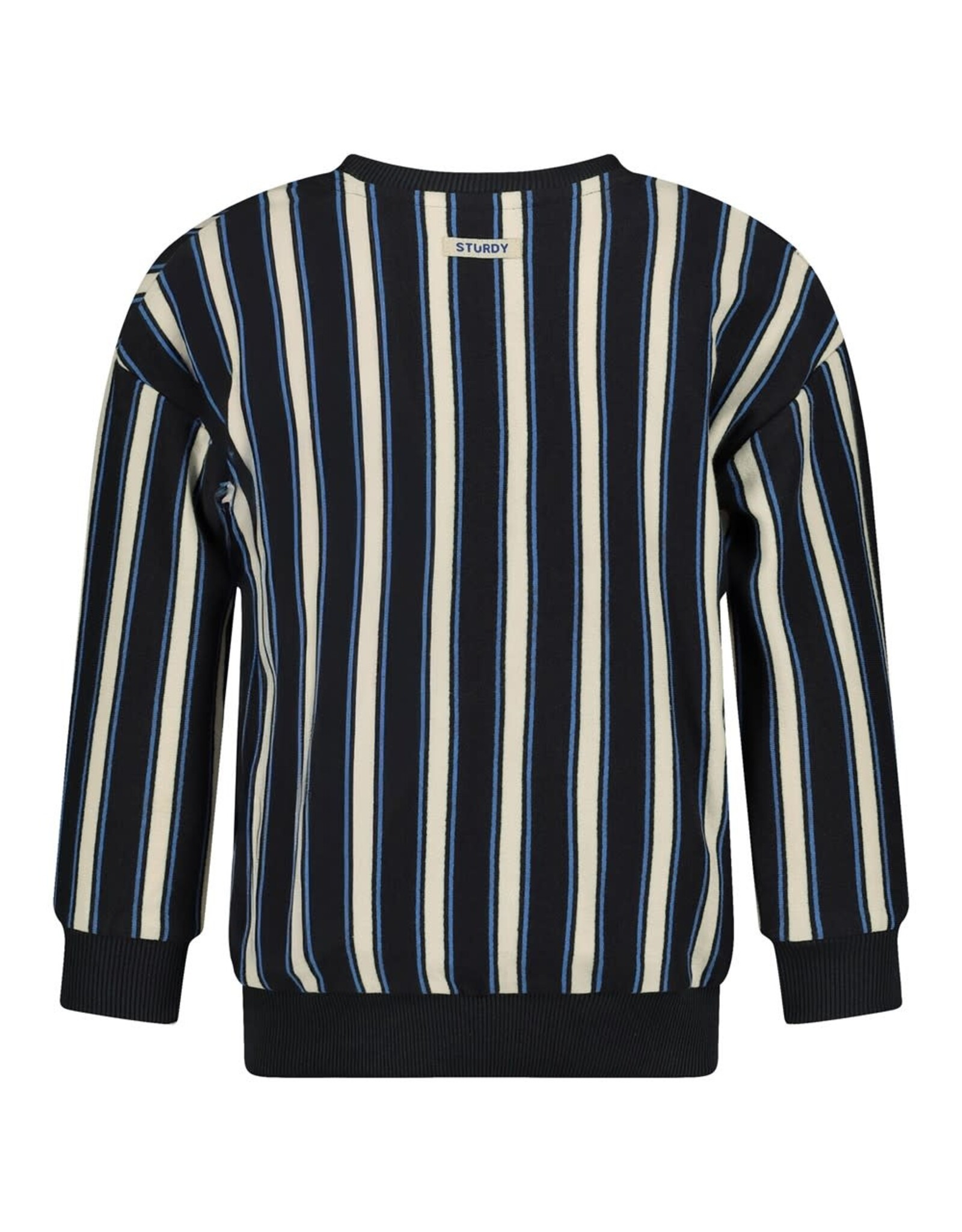 Sturdy Sweater streep - Run the Day Antraciet