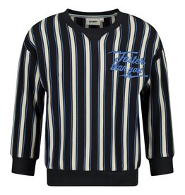 Sturdy Sweater streep - Run the Day Antraciet