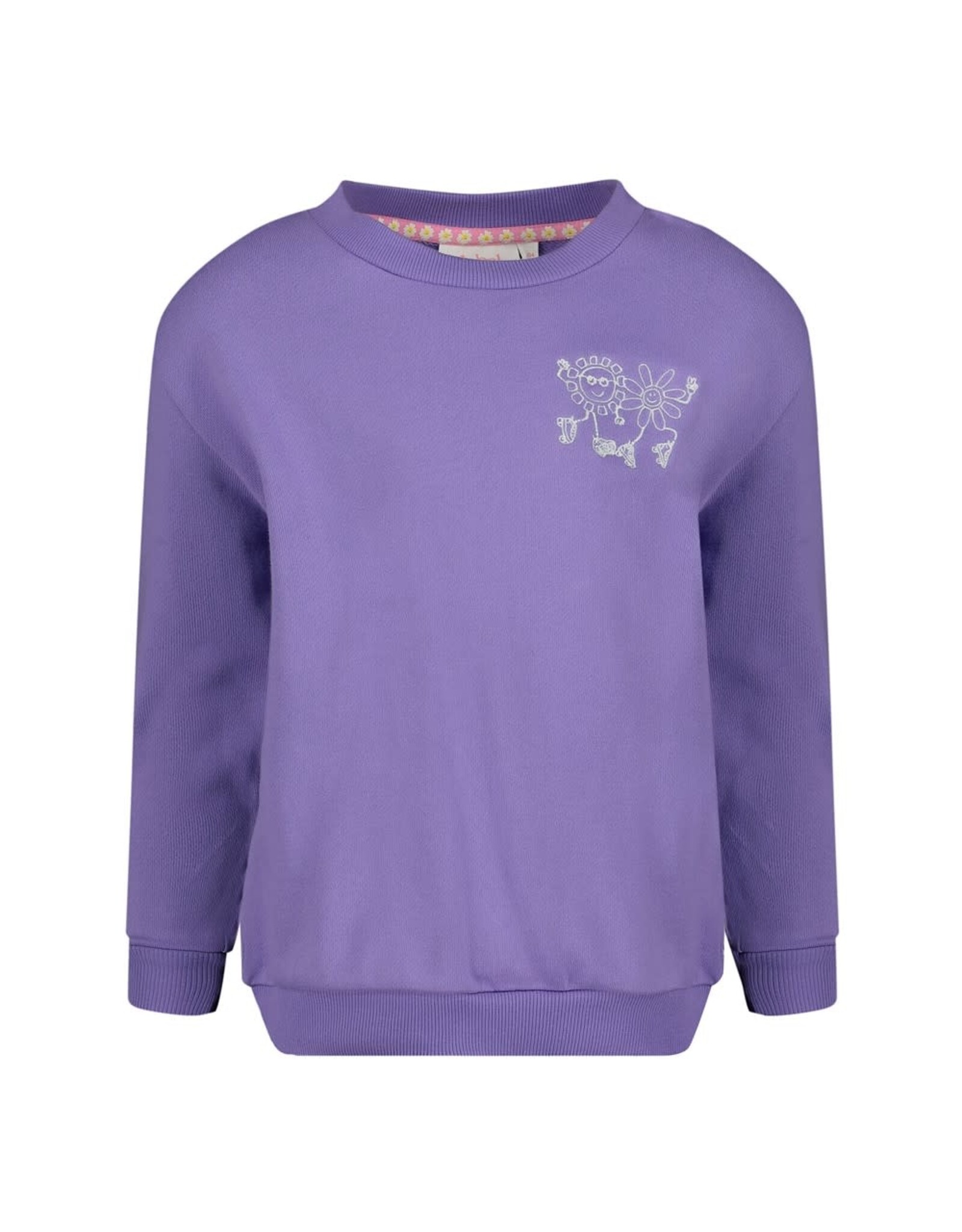 Jubel Sweater met backprint - Rolling into Spring Paars