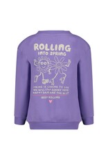 Jubel Sweater met backprint - Rolling into Spring Paars