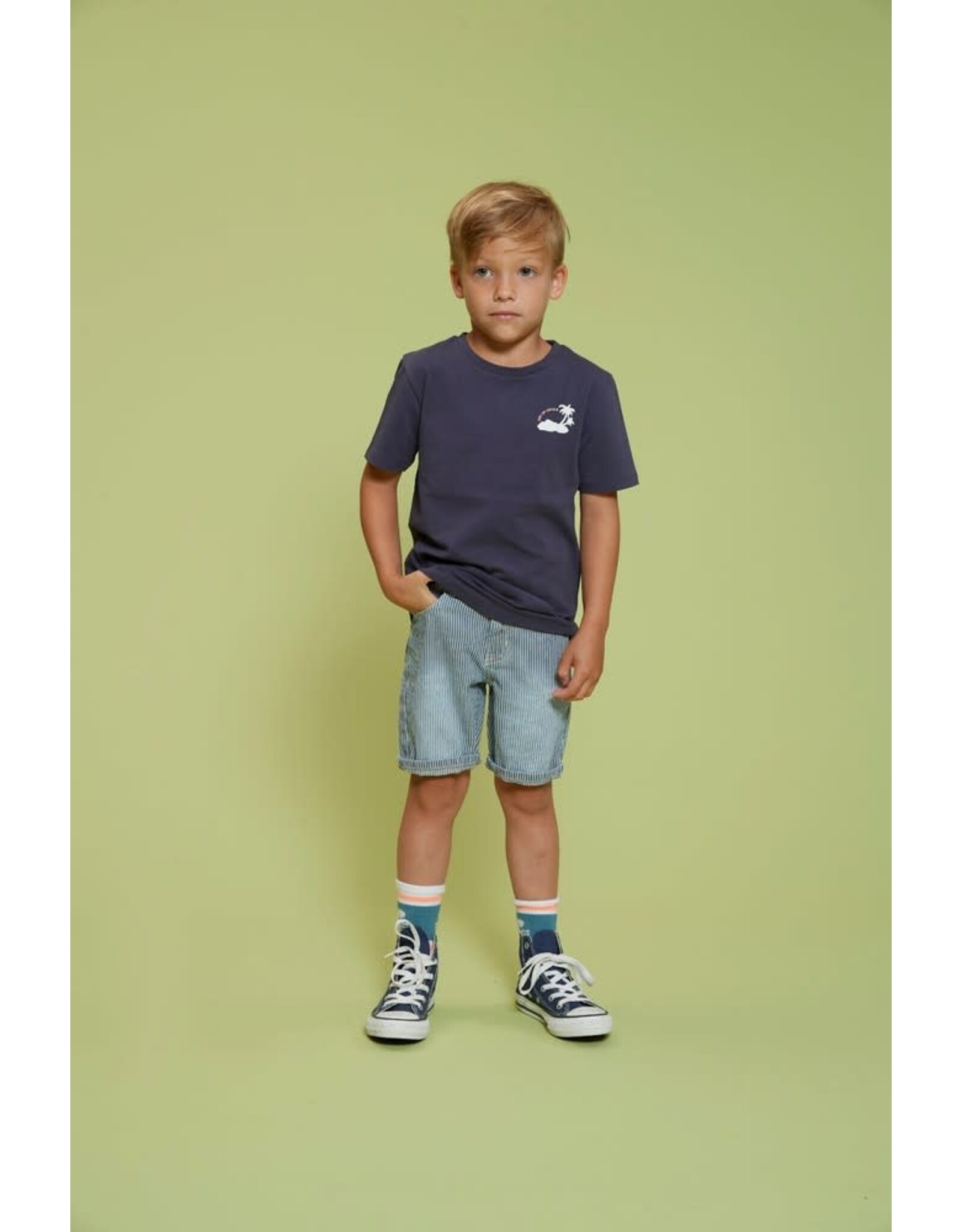 Sturdy Short streep - Summer Denims Indigo