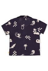 Feetje Blouse mousseline AOP - Lagoon Legends Indigo