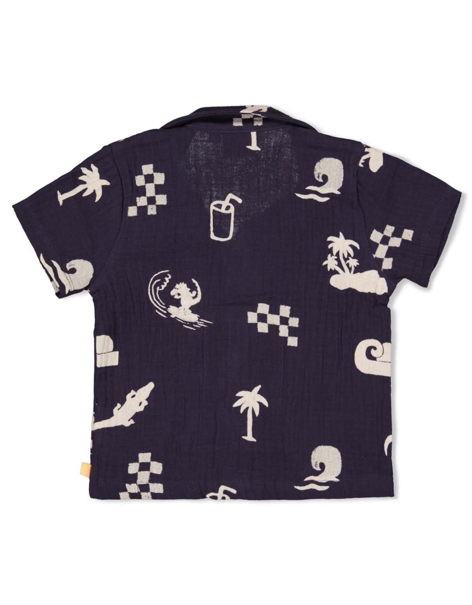 Feetje Blouse mousseline AOP - Lagoon Legends Indigo