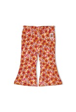 Feetje Flare broek AOP - Love Peace Aloha Perzik