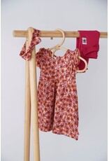 Feetje Jurk AOP - Love Peace Aloha Perzik