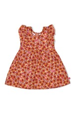 Feetje Jurk AOP - Love Peace Aloha Perzik