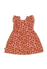 Feetje Jurk AOP - Love Peace Aloha Perzik