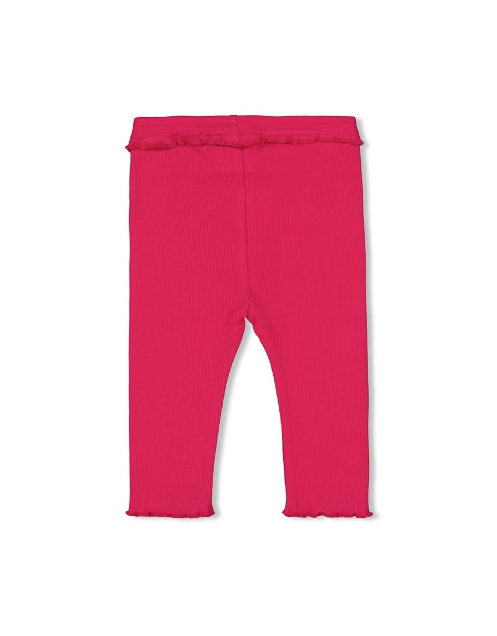 Feetje Legging rib - Love Peace Aloha Fuchsia