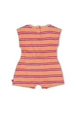 Feetje Playsuit streep badstof - Love Peace Aloha Perzik