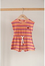 Feetje Playsuit streep badstof - Love Peace Aloha Perzik