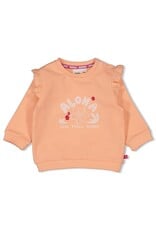 Feetje Sweater relaxed fit - Love Peace Aloha Perzik