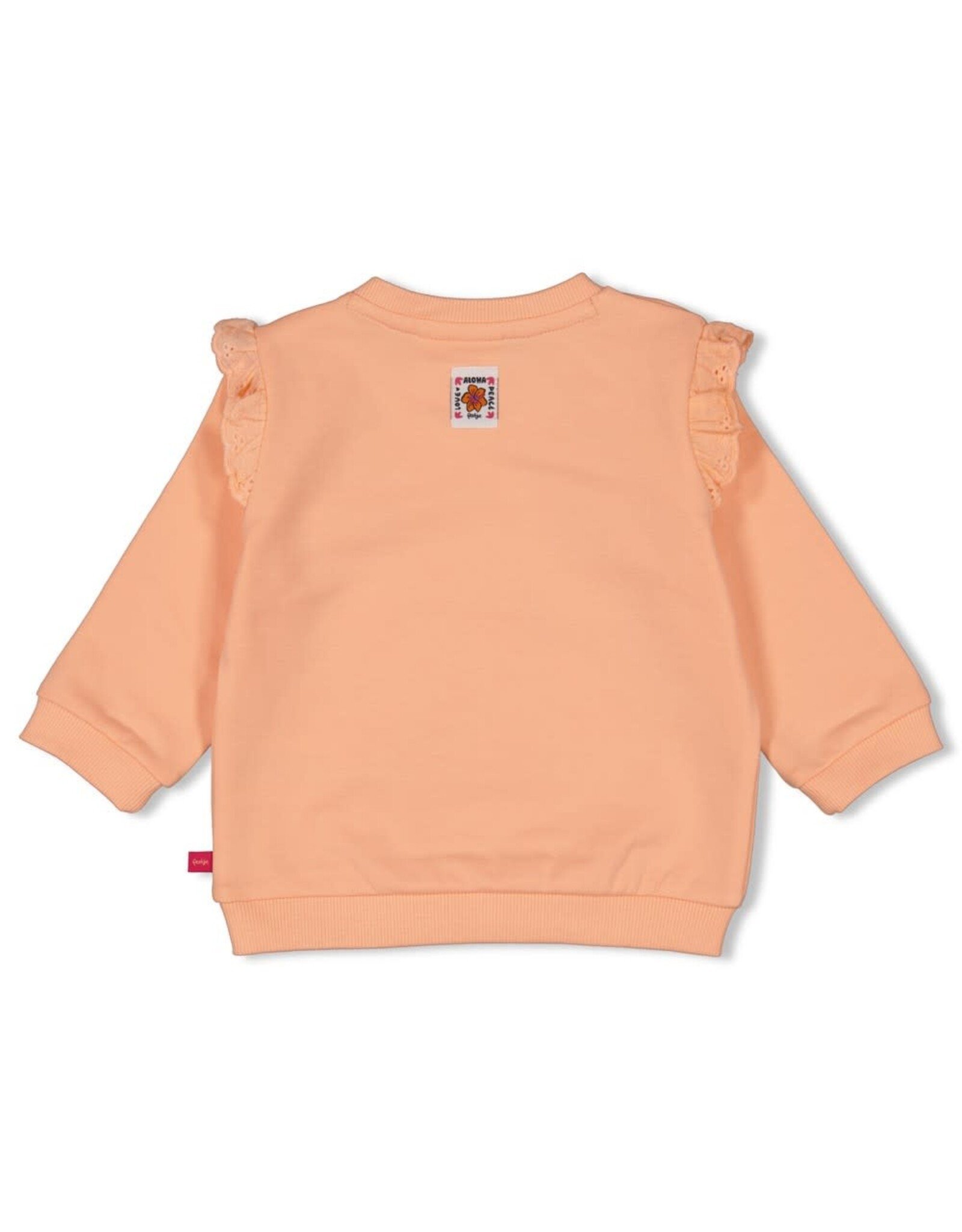 Feetje Sweater relaxed fit - Love Peace Aloha Perzik