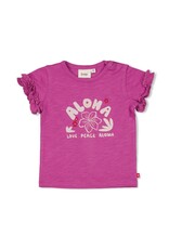 Feetje T-shirt - Love Peace Aloha Paars