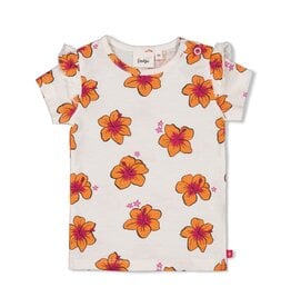 Feetje T-shirt AOP - Love Peace Aloha Wit