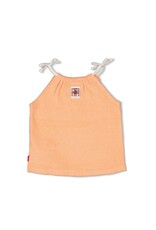 Feetje Top badstof - Love Peace Aloha Perzik