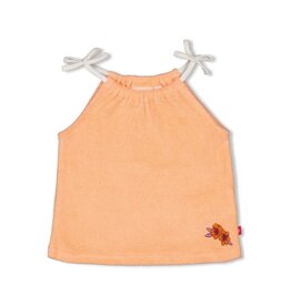 Feetje Top badstof - Love Peace Aloha Perzik