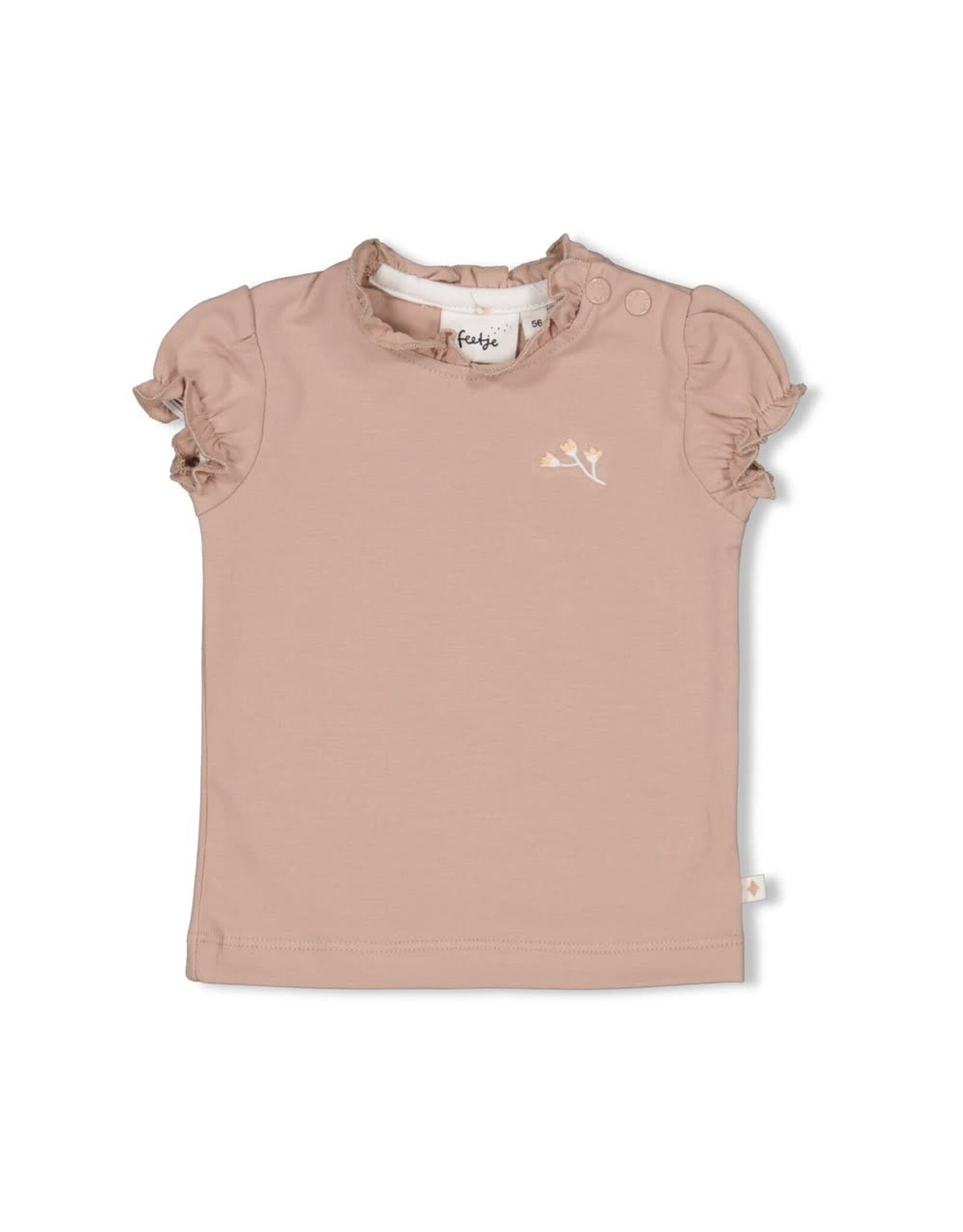 Feetje T-shirt - Delicate Flower Taupe