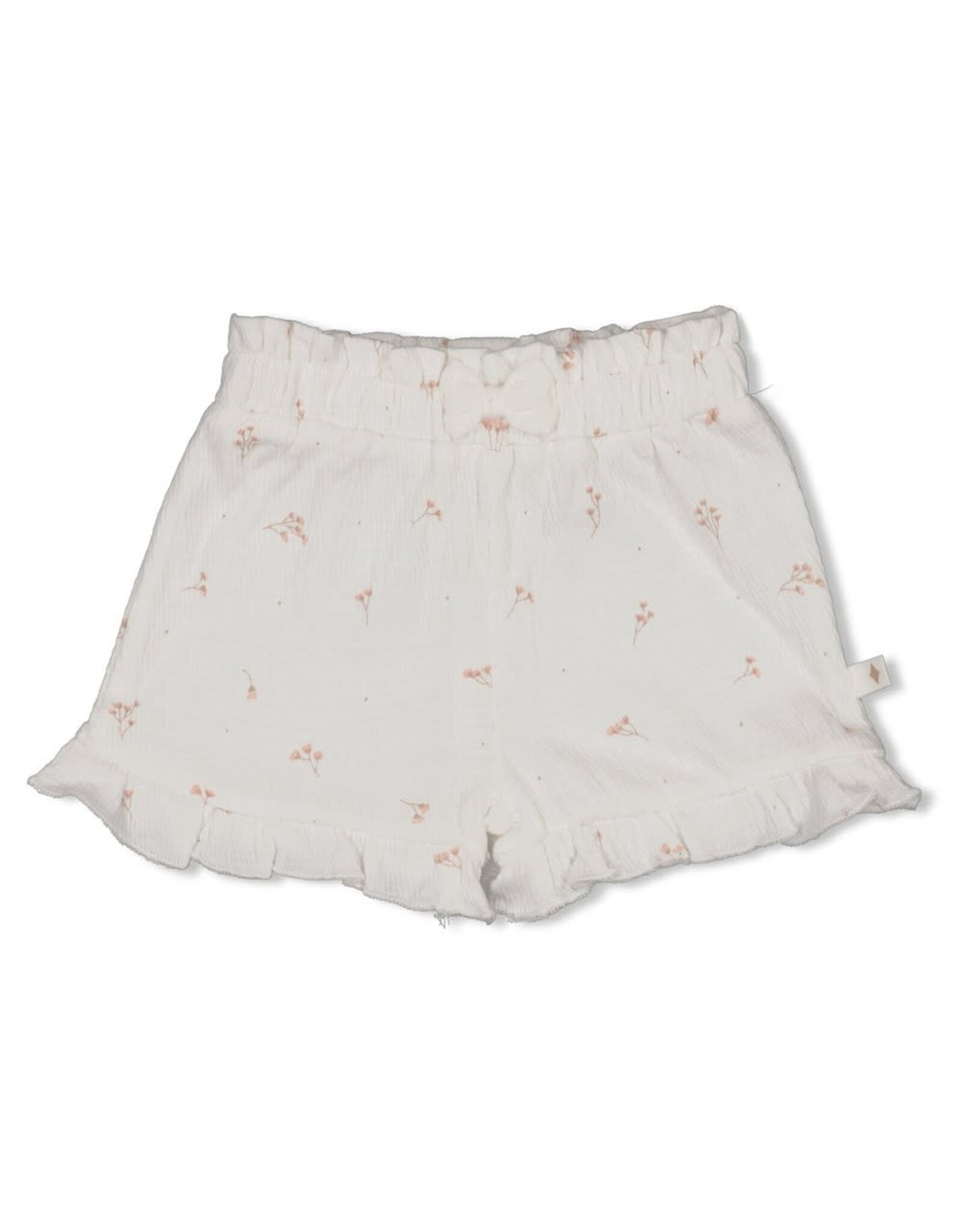 Feetje Short crinkle ruches AOP - Delicate Flower Offwhite