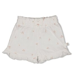 Feetje Short crinkle ruches AOP - Delicate Flower Offwhite