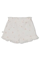 Feetje Short crinkle ruches AOP - Delicate Flower Offwhite