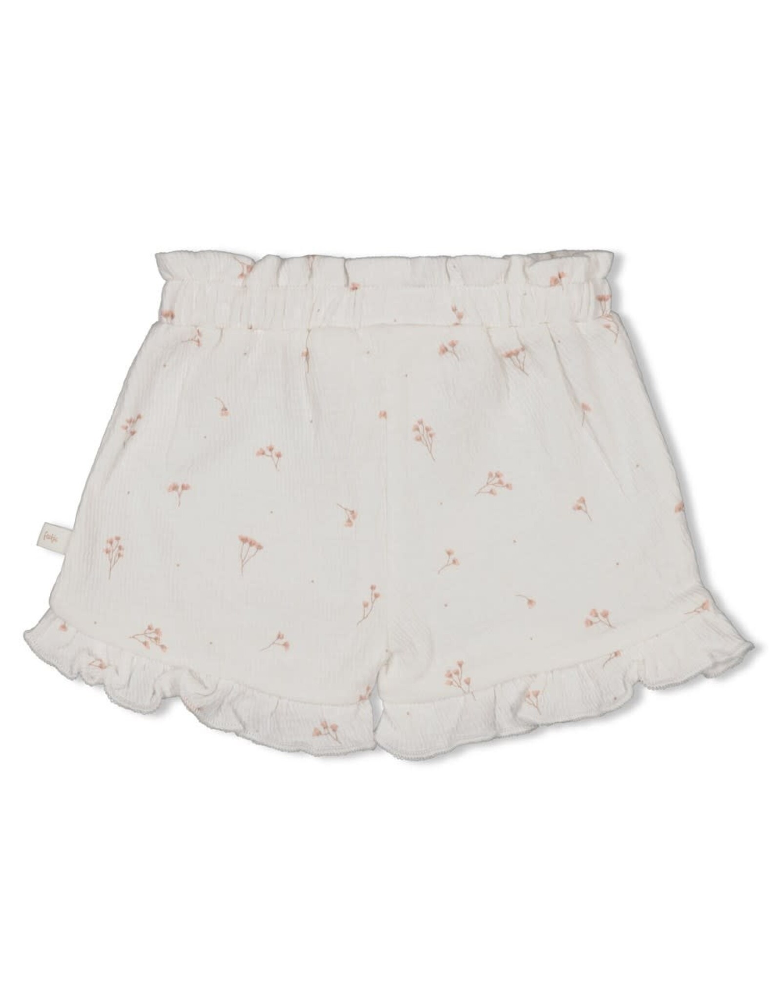 Feetje Short crinkle ruches AOP - Delicate Flower Offwhite
