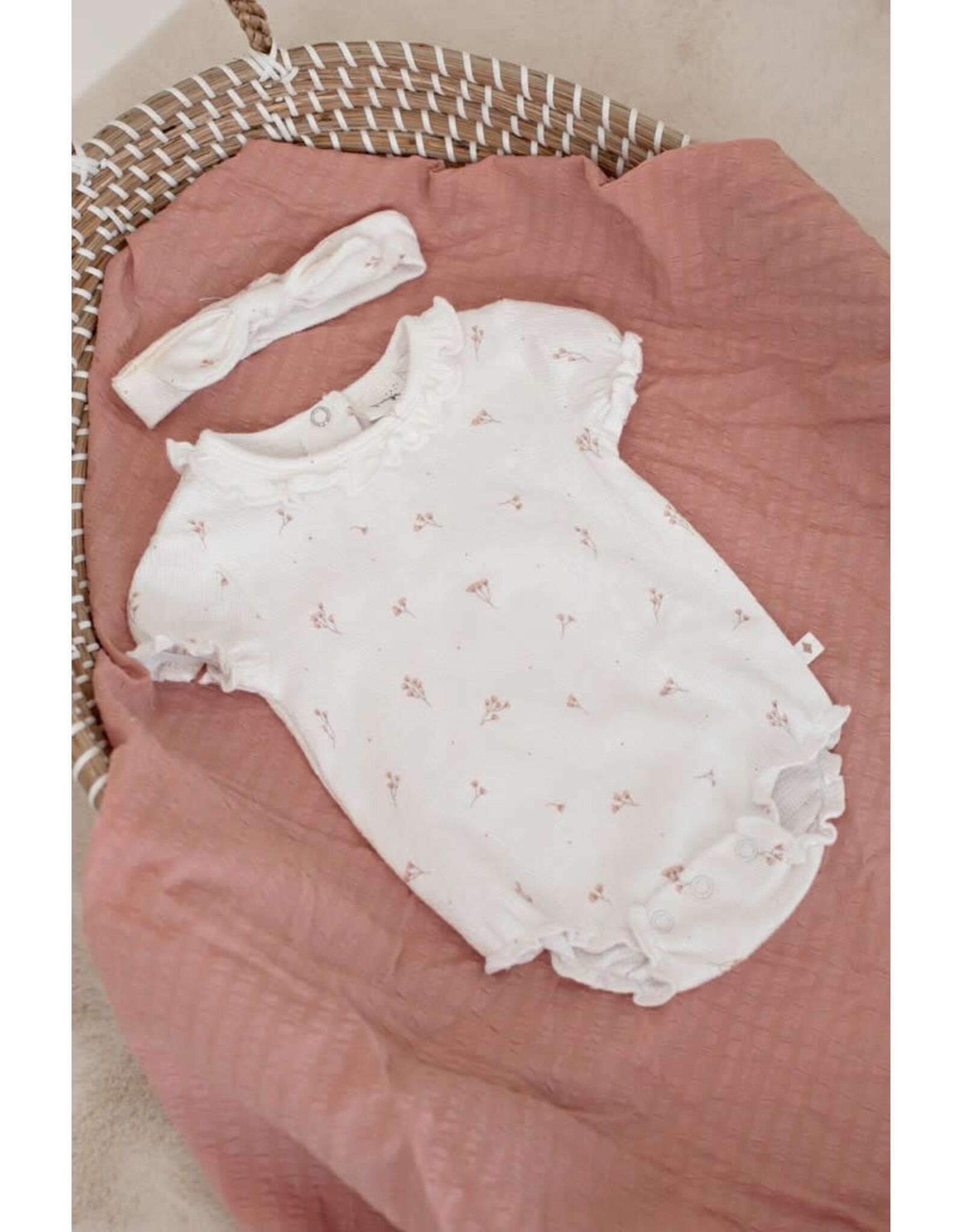Feetje Romper crinkle AOP k/m - Delicate Flower Offwhite