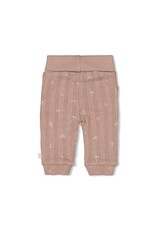 Feetje Broek pointelle rib AOP - Delicate Flower Taupe